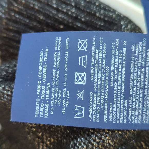 Armani Jeans Wool Blend Two-Tone Gray Shawl Sweater - Slim Fit L Like New - Picture 4 of 6